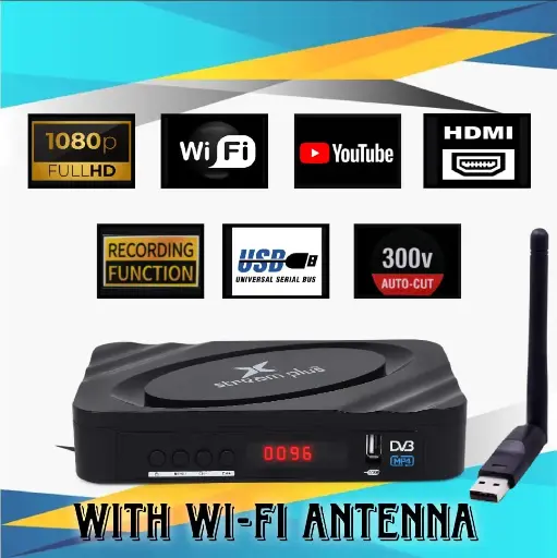 [1290E2] STREAM PLUS MPEG4 Set Top box Model No.1290 Watch YouTube On Any Tv With This Set Top Box Media Streaming Device (Black)