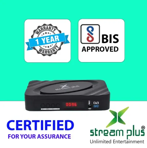 [1290E] STREAM PLUS HD MPEG-4 DD Free Set Top Box | USB & HDMI Port | WITH Wifi (DLNA & YouTube)